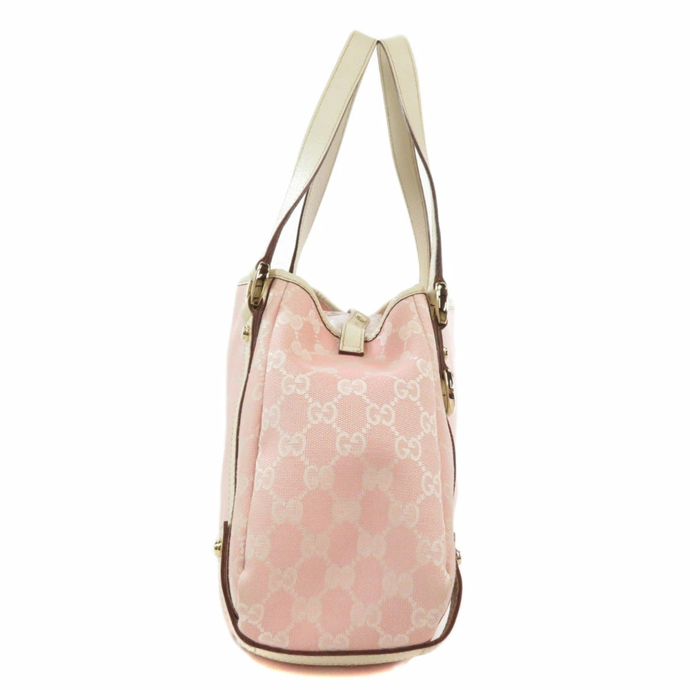 Gucci GG Canvas Abbey Tote bag pink white leather - Picture 3 of 11